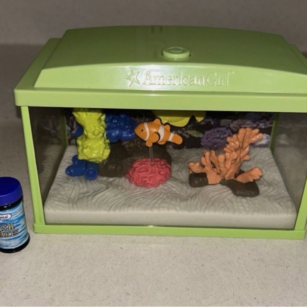American girl doll fish tank aquarium with food